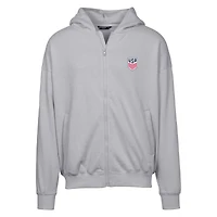 Sweat à capuche entièrement zippé USMNT Uphill pour homme, gris, Levelwear