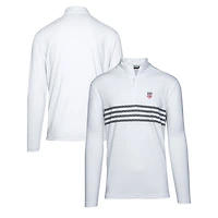 Men's Levelwear White USMNT Asher Quarter-Zip Pullover Top