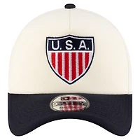Casquette ajustable New Era USMNT 1950 Retro Foam 9FORTY pour homme, couleur crème