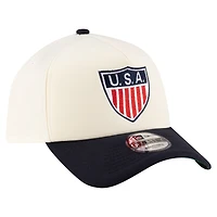 Casquette ajustable New Era USMNT 1950 Retro Foam 9FORTY pour homme, couleur crème