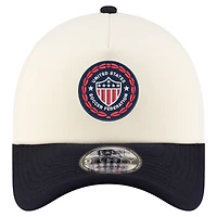 Men's New Era  Cream USMNT 1986 Retro Foam 9FORTY Adjustable Hat