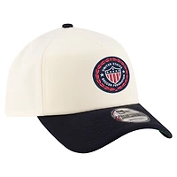 Men's New Era  Cream USMNT 1986 Retro Foam 9FORTY Adjustable Hat