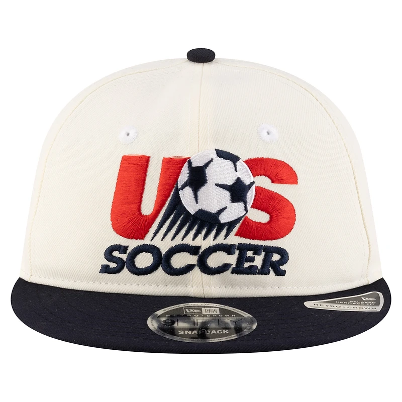 Men's New Era  Cream USMNT 1993 Retro-Crown 9FIFTY Adjustable Hat