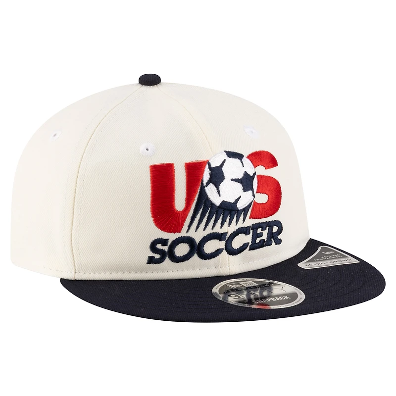 Men's New Era  Cream USMNT 1993 Retro-Crown 9FIFTY Adjustable Hat