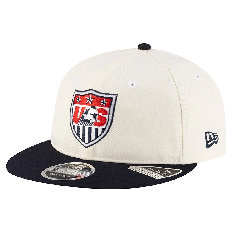 Casquette ajustable New Era USMNT Retro-Crown 9FIFTY crème pour homme