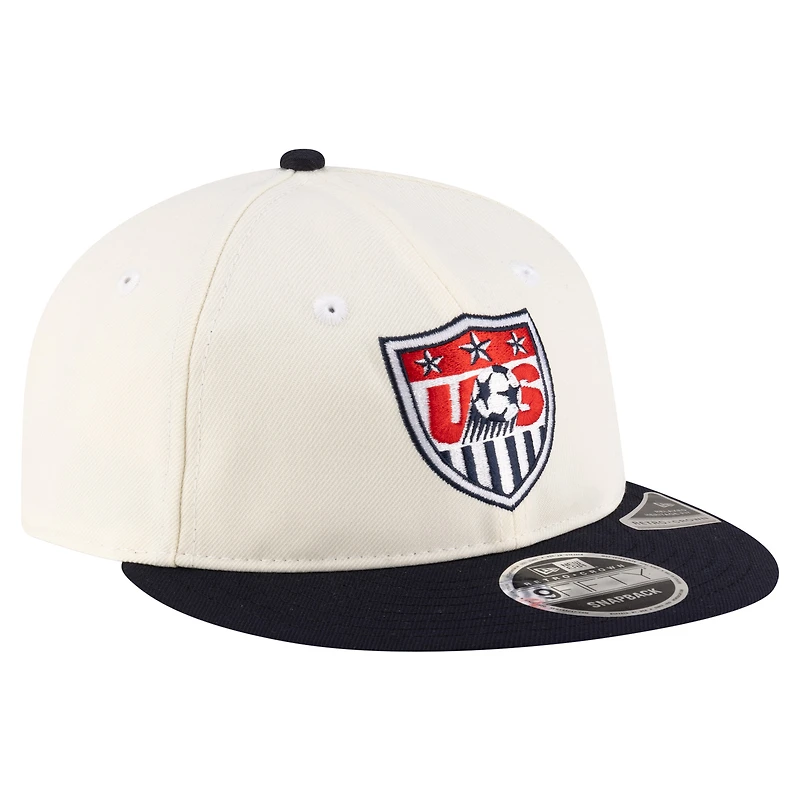 Casquette ajustable New Era USMNT Retro-Crown 9FIFTY crème pour homme