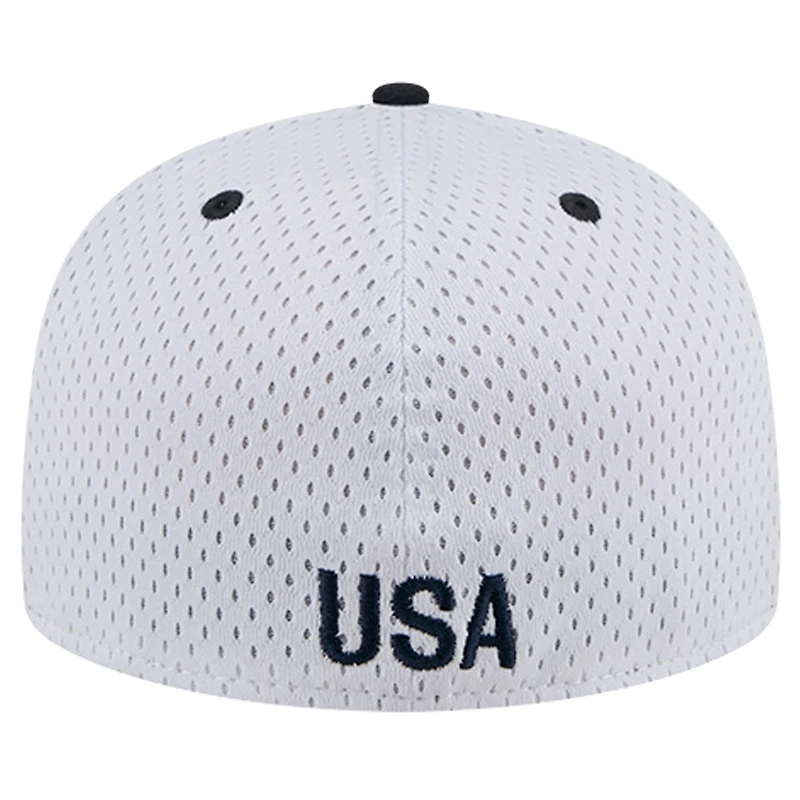 Men's New Era Gray USMNT Throwback Mesh 59FIFTY Fitted Hat