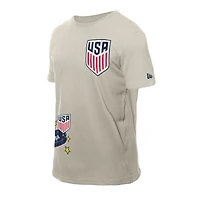 T-shirt beige clair New Era pour homme avec logo USMNT Select