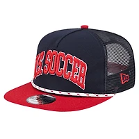 Men's New Era Navy USMNT Throwback Golfer Snapback Hat