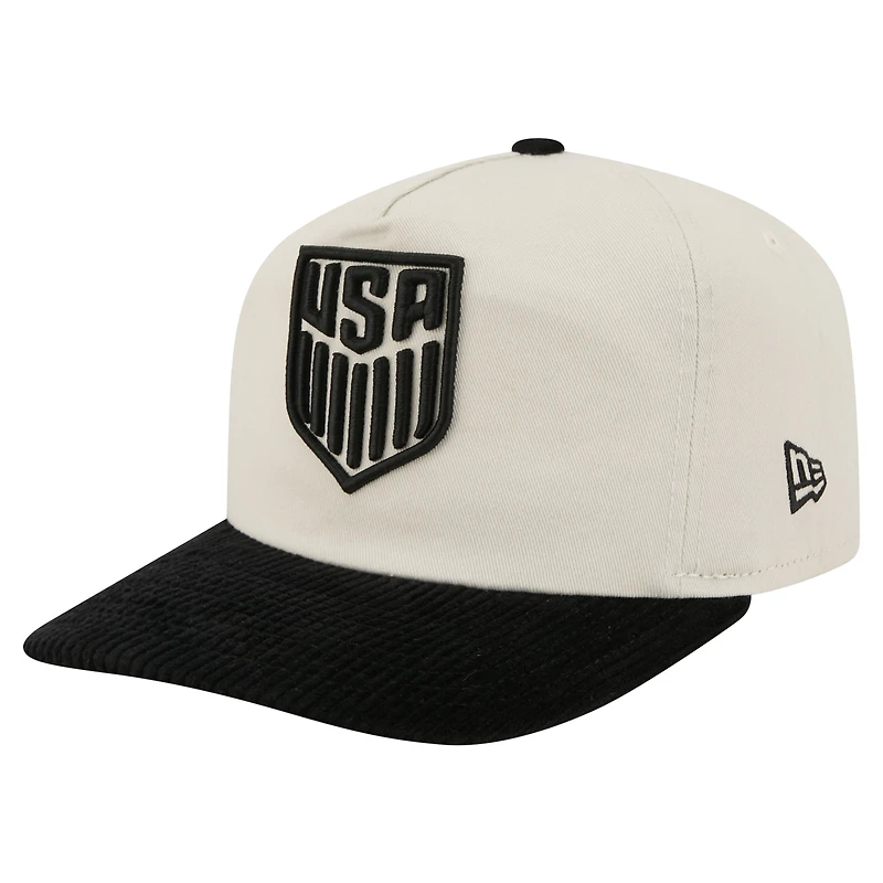 Casquette ajustable New Era blanche et noire USMNT 19TWENTY pour homme