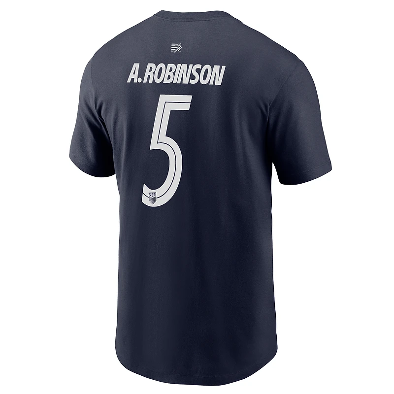 T-shirt Nike Antonee Robinson bleu marine USMNT extérieur pour homme, nom et numéro