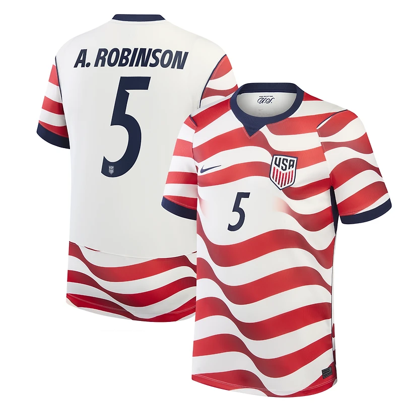 Men's Nike Antonee Robinson White USMNT 2026 Home Stadium Replica Jersey