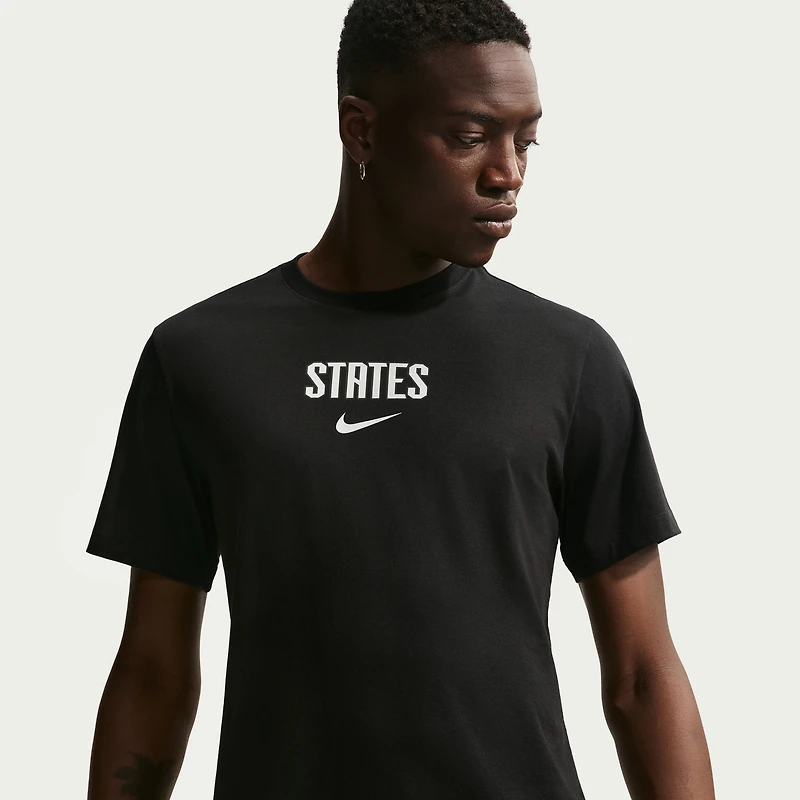T-shirt Nike noir pour homme avec logo USMNT
