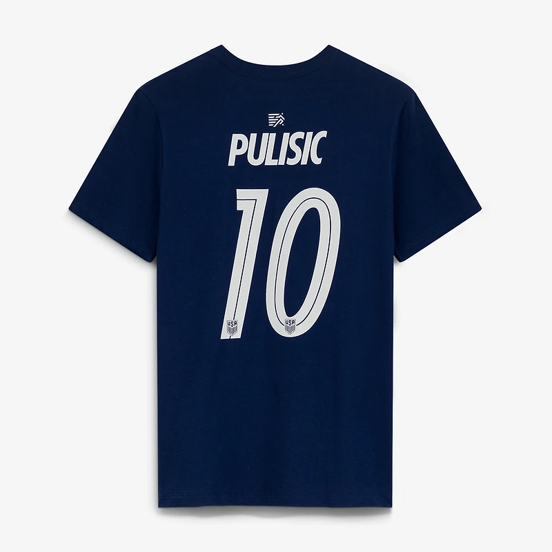 T-shirt Nike Christian Pulisic bleu marine USMNT extérieur pour homme, nom et numéro