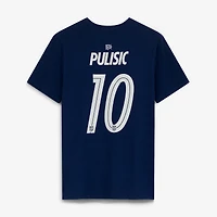 T-shirt Nike Christian Pulisic bleu marine USMNT extérieur pour homme, nom et numéro