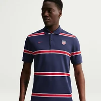 Polo Nike Dri-FIT bleu marine pour homme, équipe nationale américaine de football.