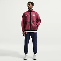 Men's Nike Red USMNT 2026 Anthem Mesh Dri-FIT Full-Zip Hooded Jacket