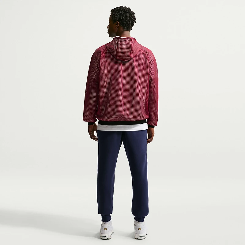 Men's Nike Red USMNT 2026 Anthem Mesh Dri-FIT Full-Zip Hooded Jacket