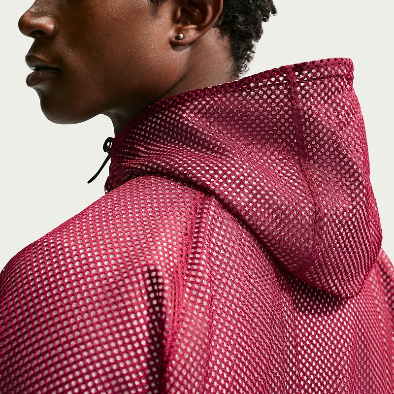 Men's Nike Red USMNT 2026 Anthem Mesh Dri-FIT Full-Zip Hooded Jacket