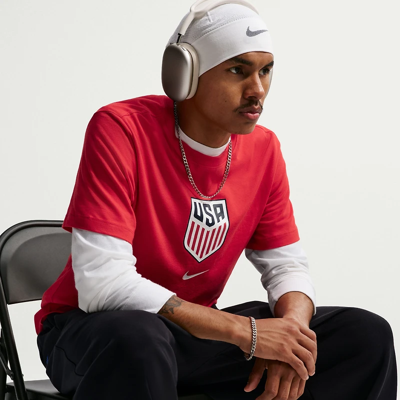 Men's Nike Red USMNT Crest T-Shirt