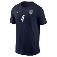 Men's Nike Tyler Adams Navy USMNT Away Name & Number T-Shirt