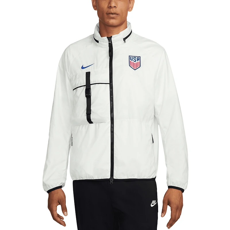 Veste entièrement zippée Nike USMNT 2024 Halo Anthem pour homme blanche