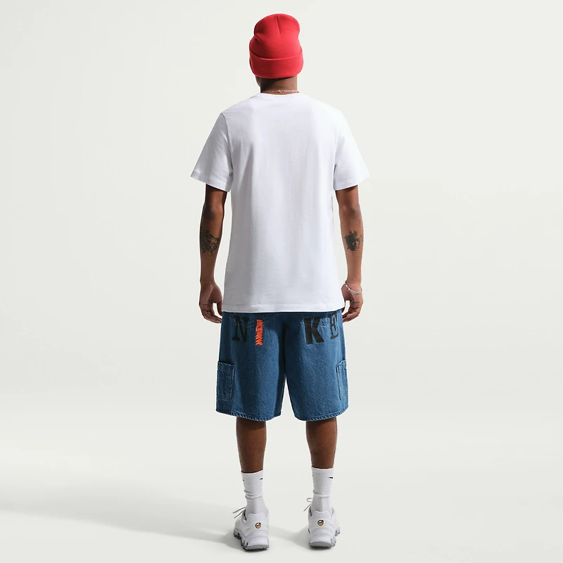 T-shirt Nike blanc pour homme avec l'écusson de l'équipe nationale américaine football (USMNT)