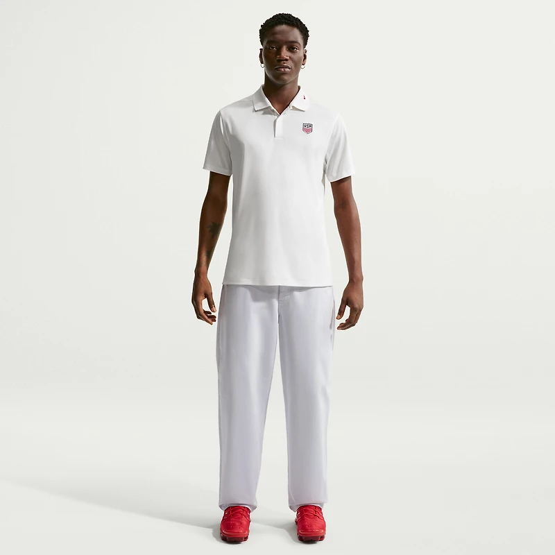Men's Nike White USMNT Dri-FIT Victory Solid Polo