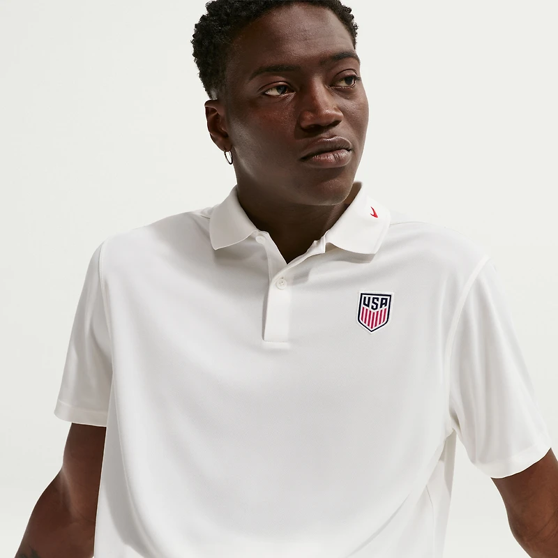 Polo Nike blanc USMNT Dri-FIT Victory uni pour homme