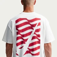 T-shirt Nike blanc pour homme avec drapeau de l'équipe nationale américaine football (USMNT)