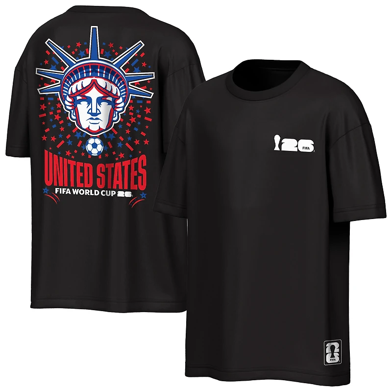 T-shirt oversize noir Outerstuff pour homme, motif rallye Coupe du Monde de la FIFA 2026