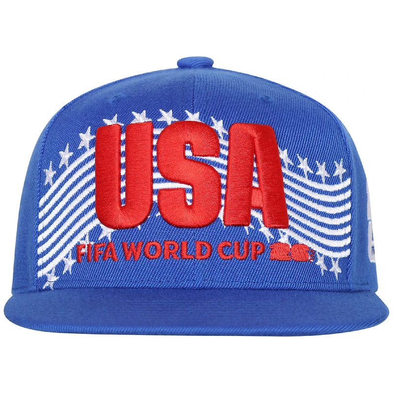 Men's Outerstuff Blue FIFA World Cup 2026 USA Flatbrim Snapback Hat