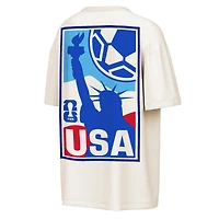 Men's Outerstuff Cream USA Post Card Oversized T-Shirt