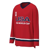 Maillot de hockey sur glace rouge Outerstuff pour homme, Coupe du Monde la FIFA 2026, États-Unis.
