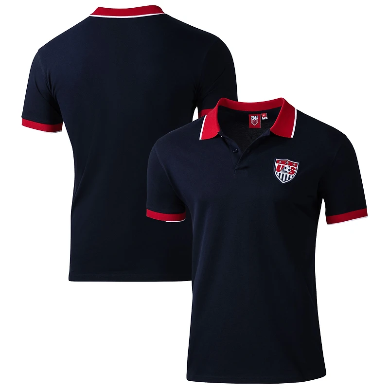 Men's Sport Design Sweden Navy USMNT 2026 FIFA World Cup Pique Retro Polo Shirt