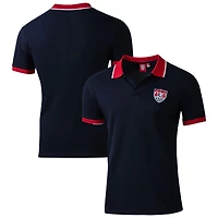 Men's Sport Design Sweden  Navy USMNT 2026 FIFA World Cup Pique Retro Polo Shirt