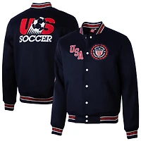 Men's Sport Design Sweden  Navy USMNT Icon Full-Snap Varsity Jacket