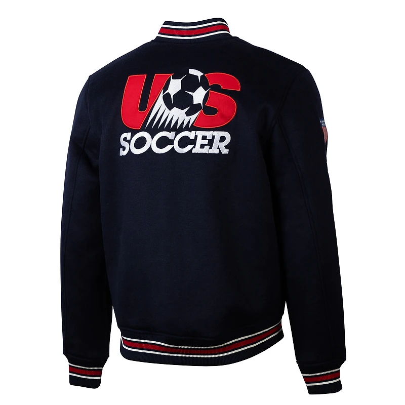 Men's Sport Design Sweden  Navy USMNT Icon Full-Snap Varsity Jacket