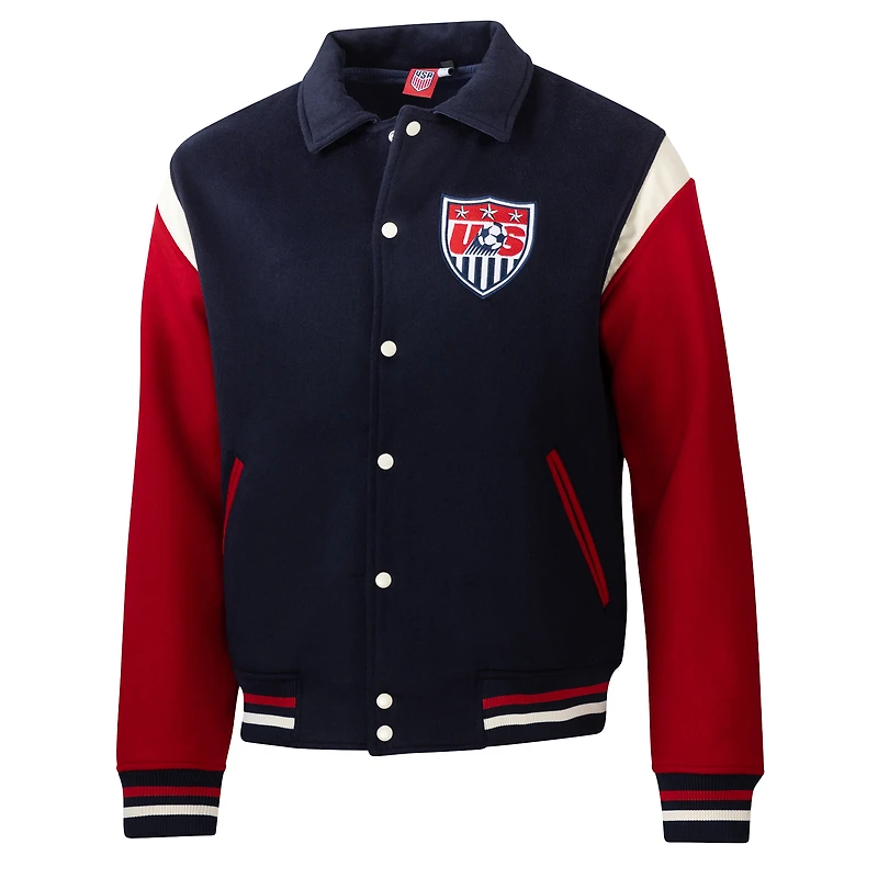 Veste universitaire à boutons-pression pour homme, modèle USMNT Legends, de la marine suédoise, marque Sport Design.