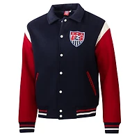 Veste universitaire à boutons-pression pour homme, modèle USMNT Legends, de la marine suédoise, marque Sport Design.