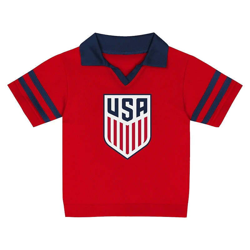 Ensemble haut et short Charming Dude rouge/bleu marine pour tout-petits USMNT