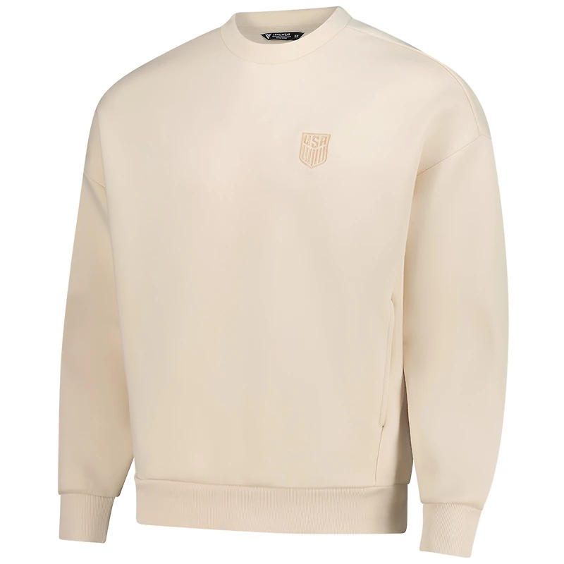 Unisex Levelwear  Khaki USMNT Luxe Signature Tri-Blend Pullover Sweatshirt