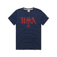 Unisex Homage Navy USMNT Old English Graphic Tri-Blend T-Shirt