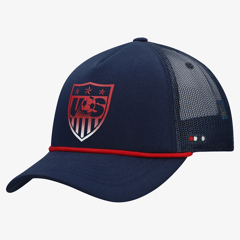 Casquette trucker unisexe USMNT Atmosphere bleu marine ajustable