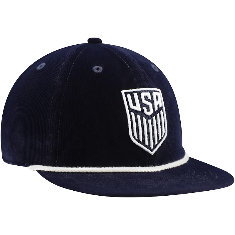 Unisex Navy USMNT Snow Beach Corduroy Adjustable Hat