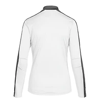 Haut à enfiler USMNT Remi blanc quart de zip pour femme Levelwear