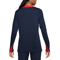 Women's Nike  Navy USMNT 2024 Strike Performance Long Sleeve Top