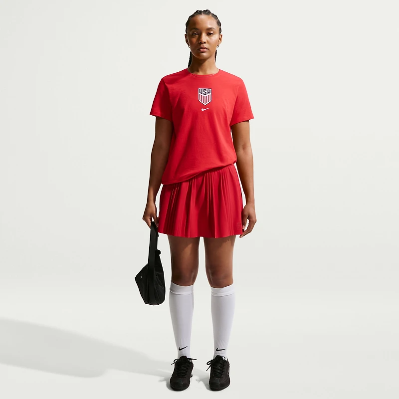 Women's Nike Red USMNT Crest T-Shirt