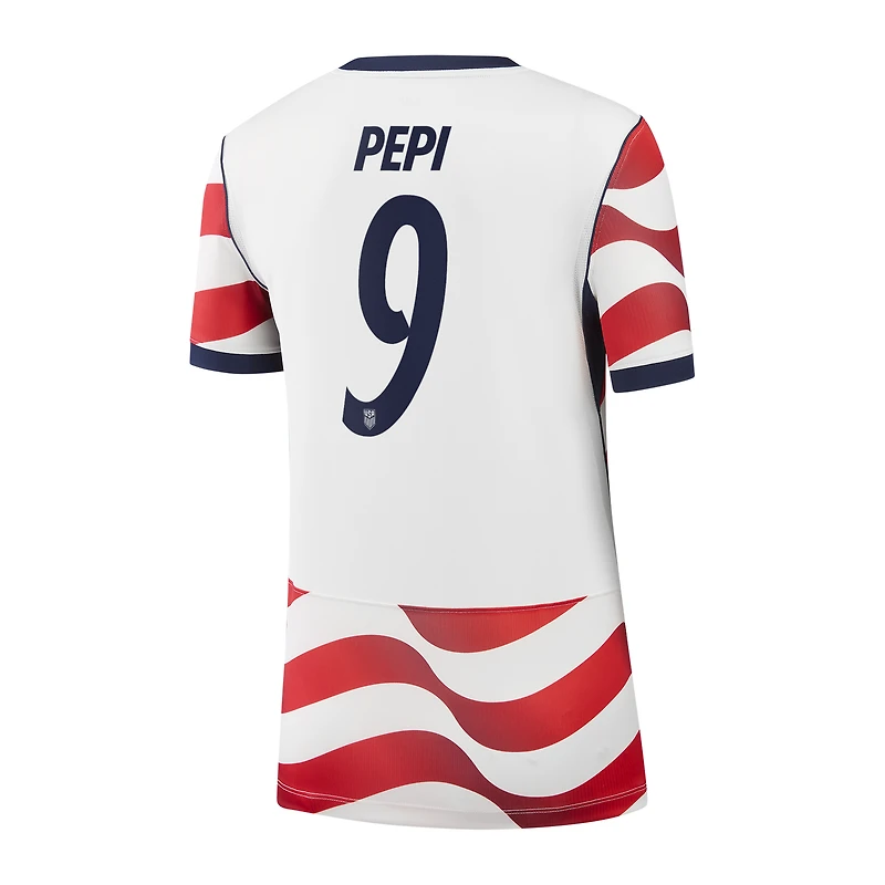 Women's Nike Ricardo Pepi White USMNT 2026 Home Stadium Replica Jersey