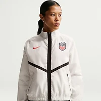 Women's Nike White USMNT 2026 Anthem Dri-FIT Full-Zip Jacket